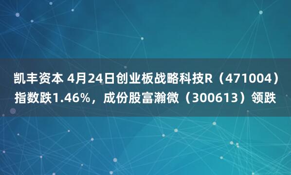 凯丰资本 4月24日创业板战略科技R（471004）指数跌1.46%，成份股富瀚微（300613）领跌